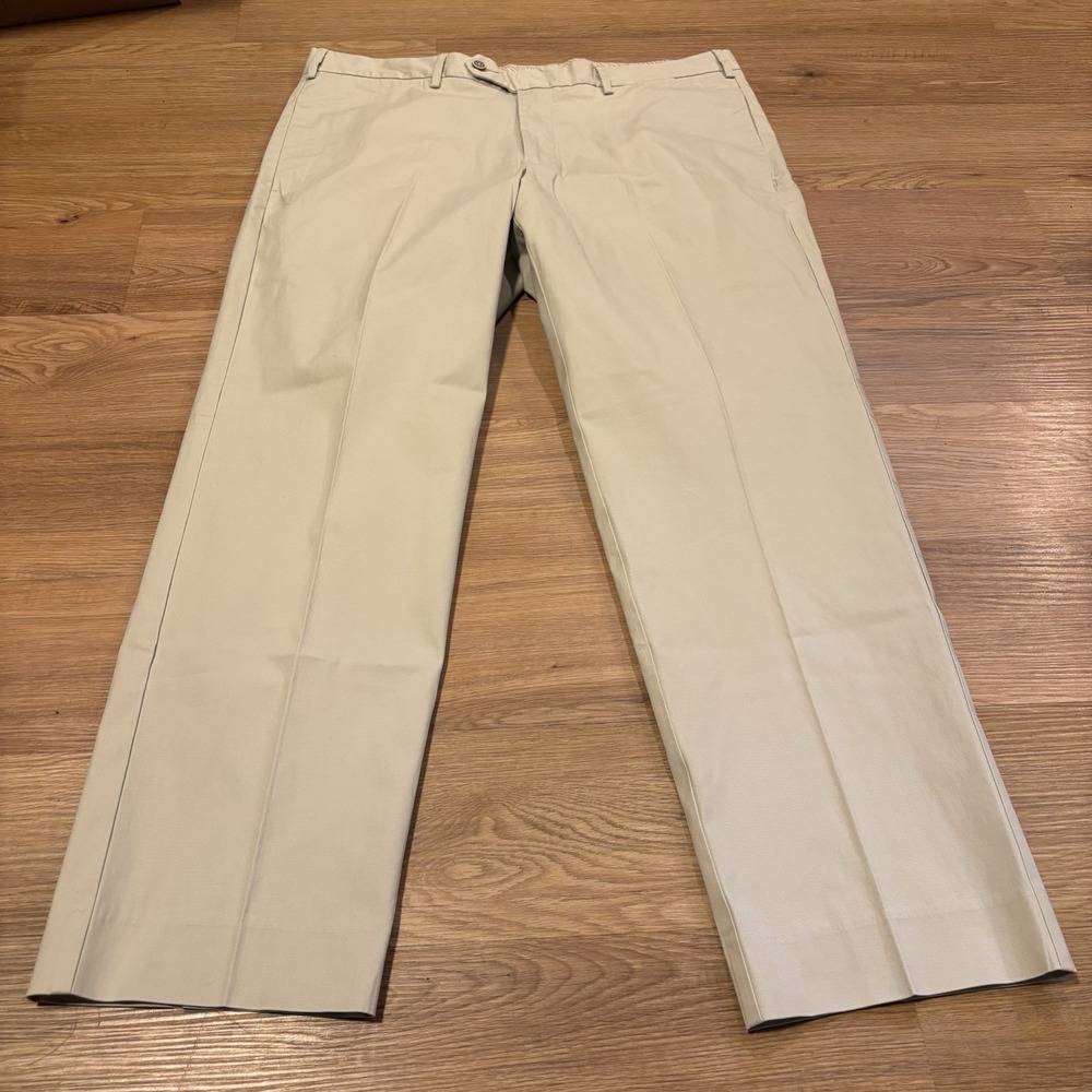 Tommy Bahama Pants Mens 38x30 Khaki Chino Flat Front Stretch Cotton Casual